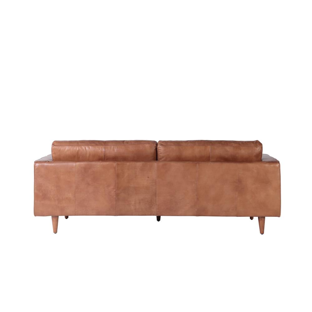 Roma Leather Sofa in Cognac. Picture 3