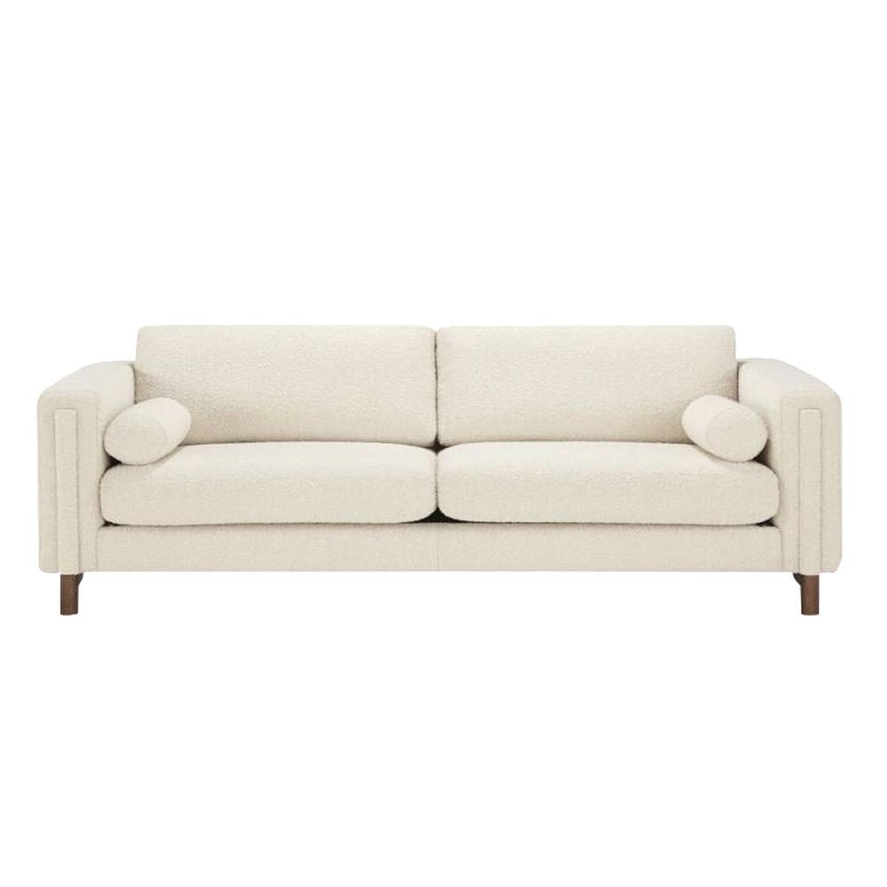 Bespoke Fabric White Boucle Sofa. Picture 1