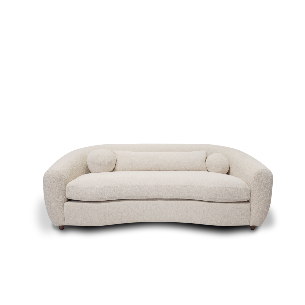 Halo Sofa Fabric White Boucle. Picture 1