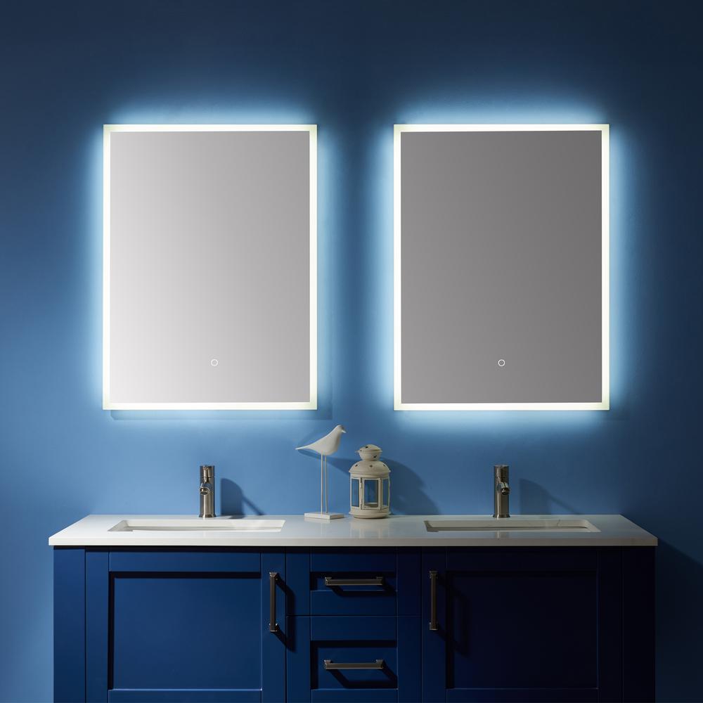 24''  Rectangle Illuminated Bathroom/Vanity Wall Mirror. Picture 6