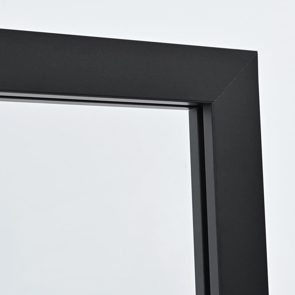 Tafalla 34" W x 74" H Framed Fixed Glass Panel in Matte Black. Picture 4