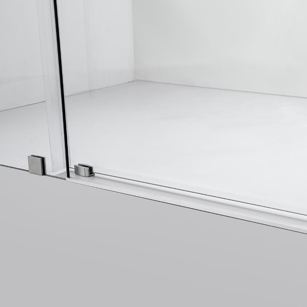 Villena 68 W x 78 H Single Sliding Frameless Glass Shower