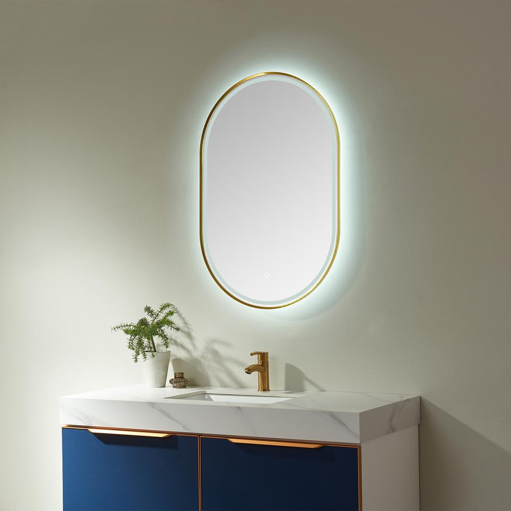 24'' Oval LED Lighted Accent Bathroom/Vanity Wall Mirror. Picture 5