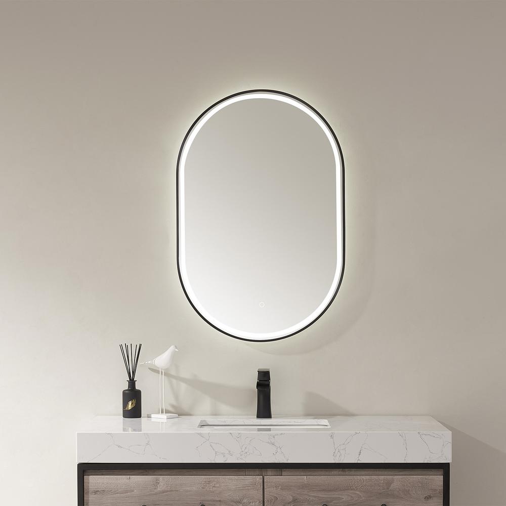 24'' Oval LED Lighted Accent Bathroom/Vanity Wall Mirror. Picture 3