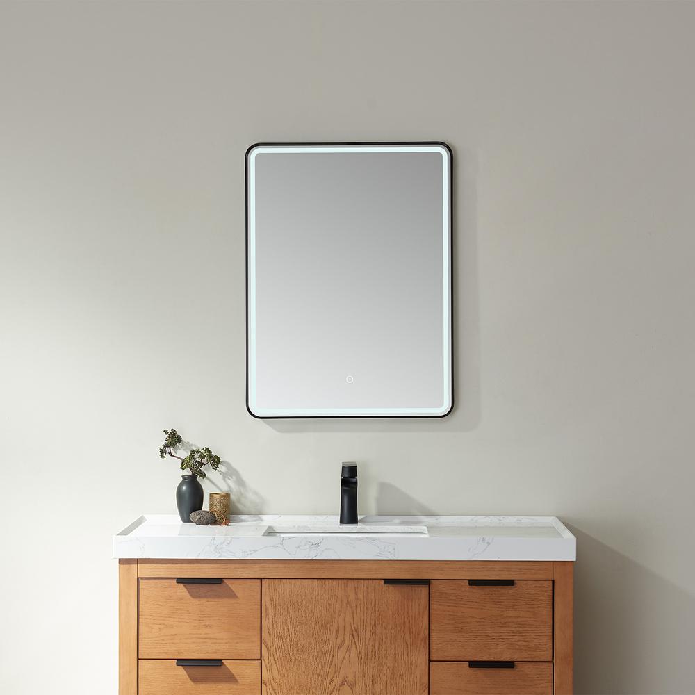 24'' Rectangle LED Lighted Accent Bathroom/Vanity Wall Mirror. Picture 3