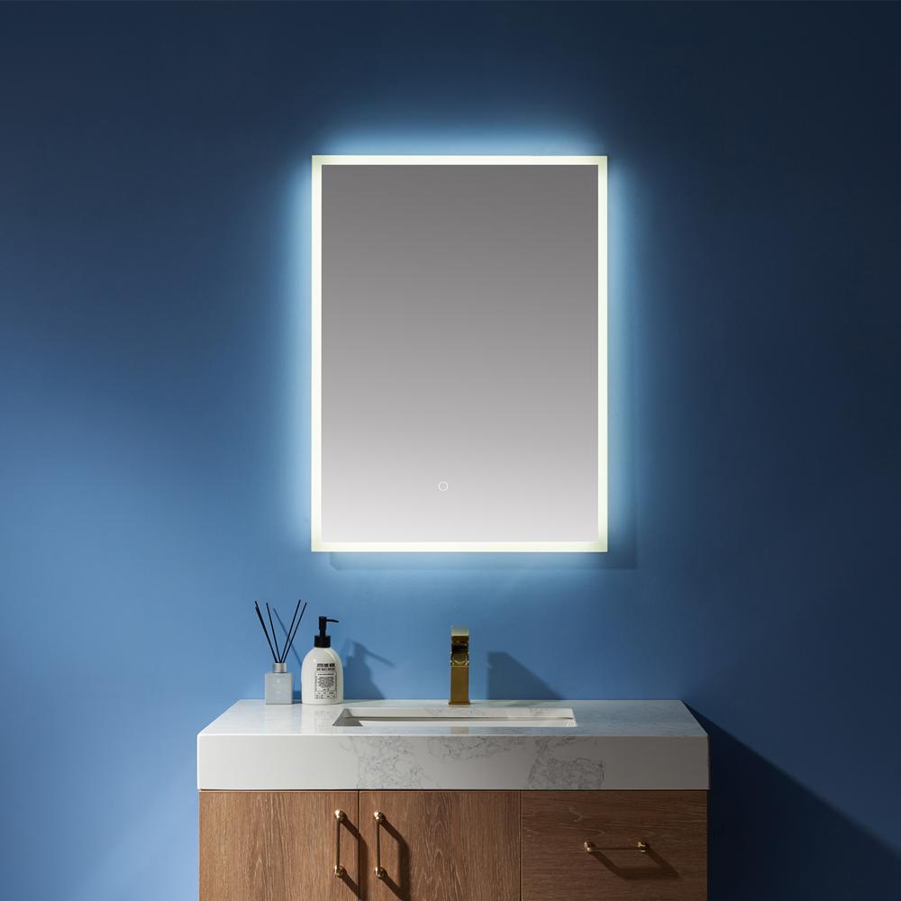 24''  Rectangle Illuminated Bathroom/Vanity Wall Mirror. Picture 3
