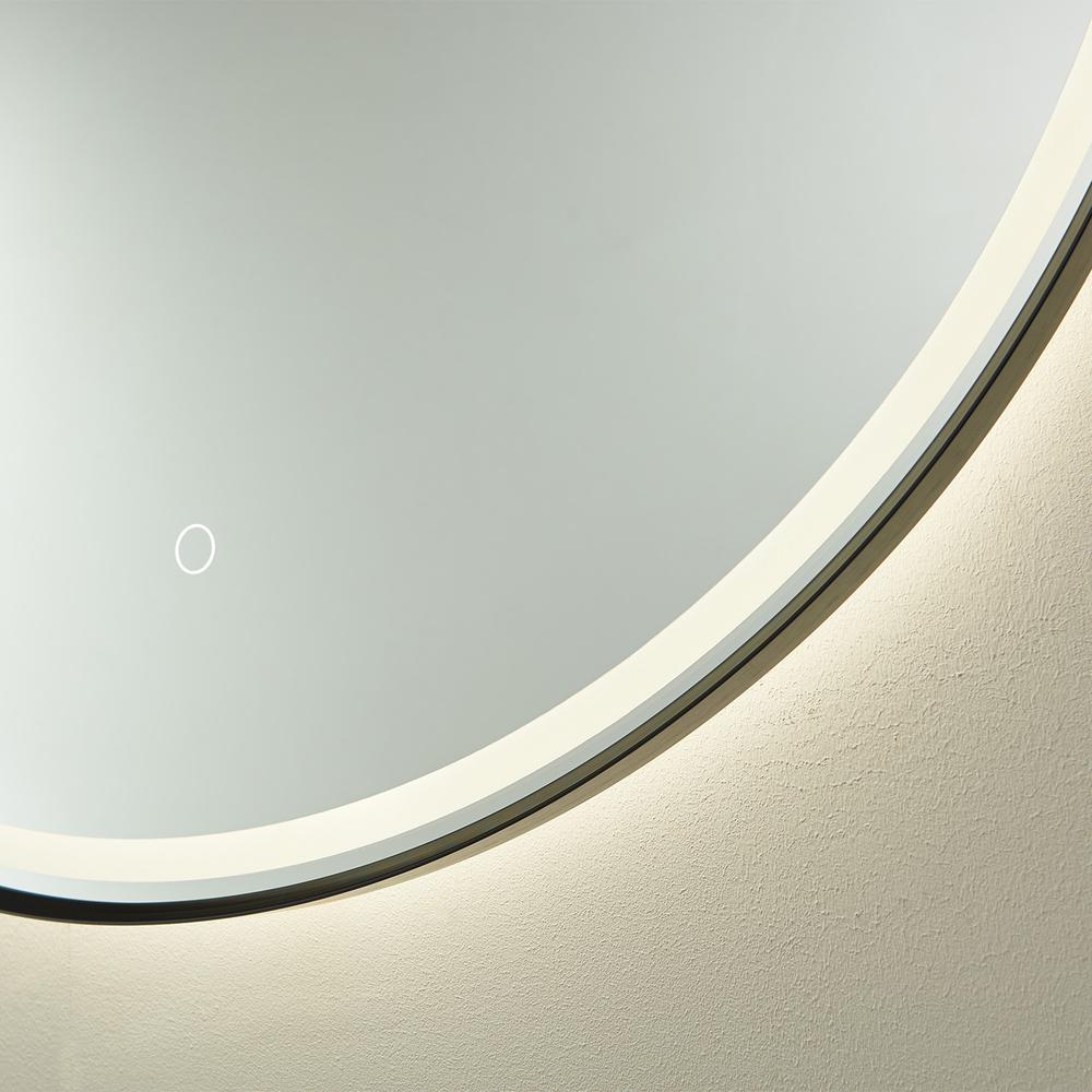 32'' Round LED Lighted Accent Bathroom/Vanity Wall Mirror. Picture 9