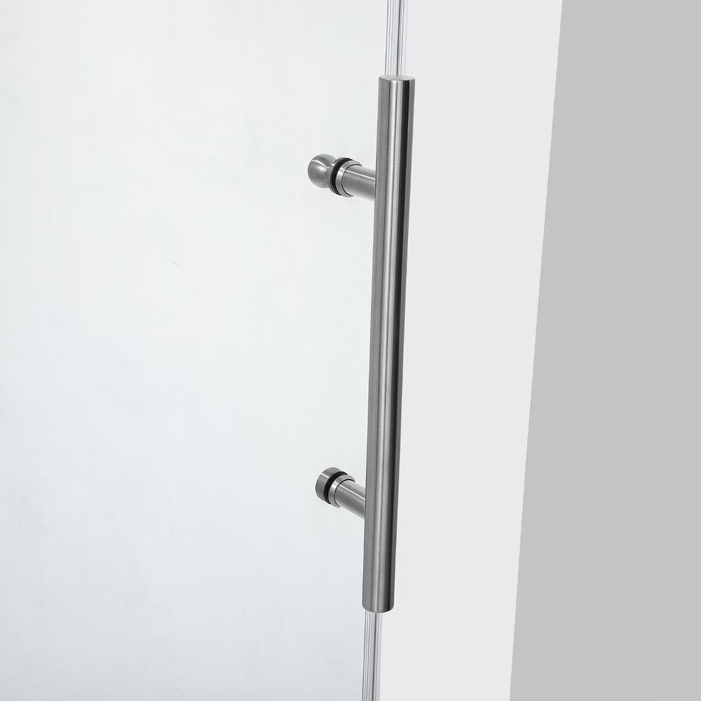 Villena 68 W x 78 H Single Sliding Frameless Glass Shower