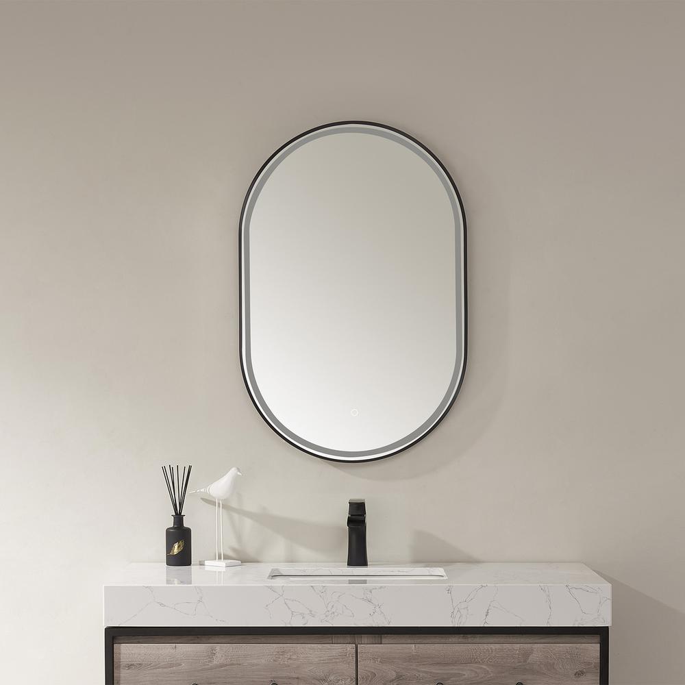 24'' Oval LED Lighted Accent Bathroom/Vanity Wall Mirror. Picture 4