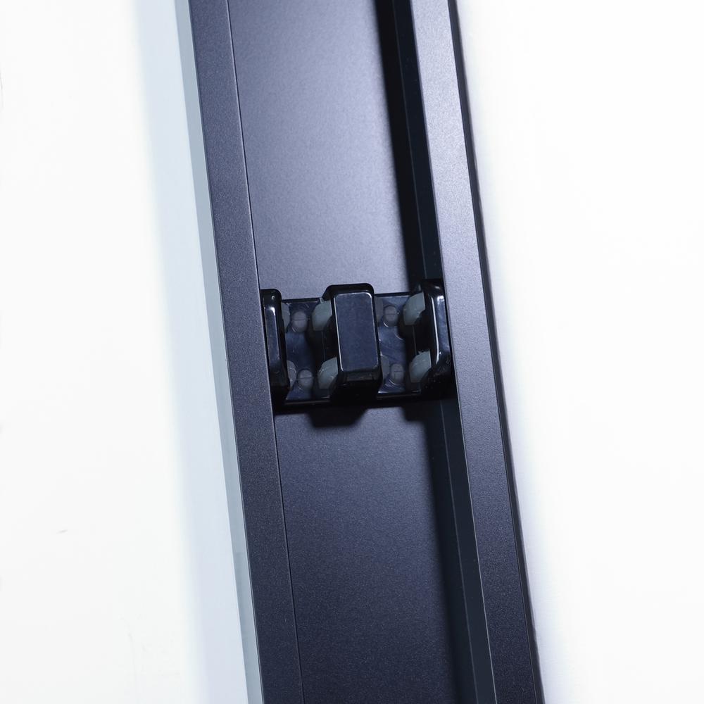 Brescia 48" W x 76" H Double Sliding Framed Shower Door in Matte Black. Picture 4