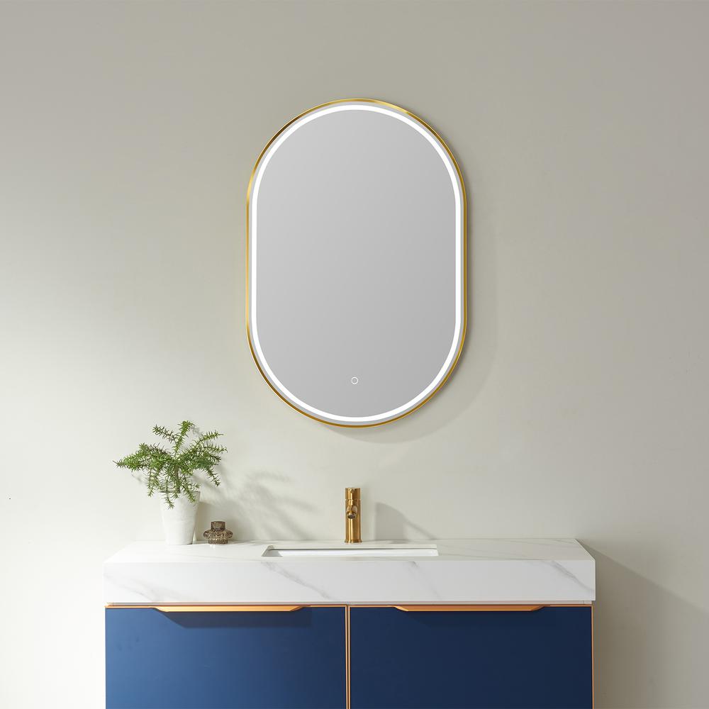24'' Oval LED Lighted Accent Bathroom/Vanity Wall Mirror. Picture 4