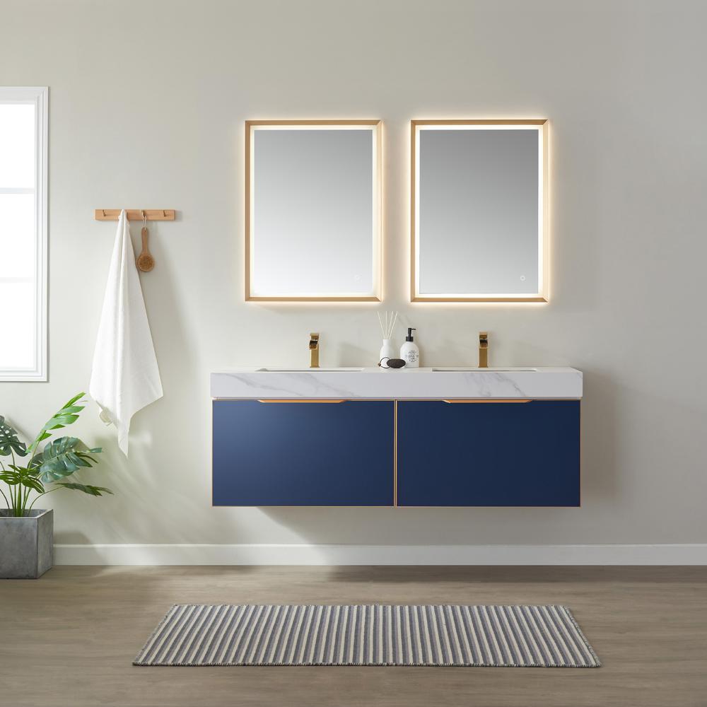 24'' Rectangle LED Lighted Accent Bathroom/Vanity Wall Mirror. Picture 6