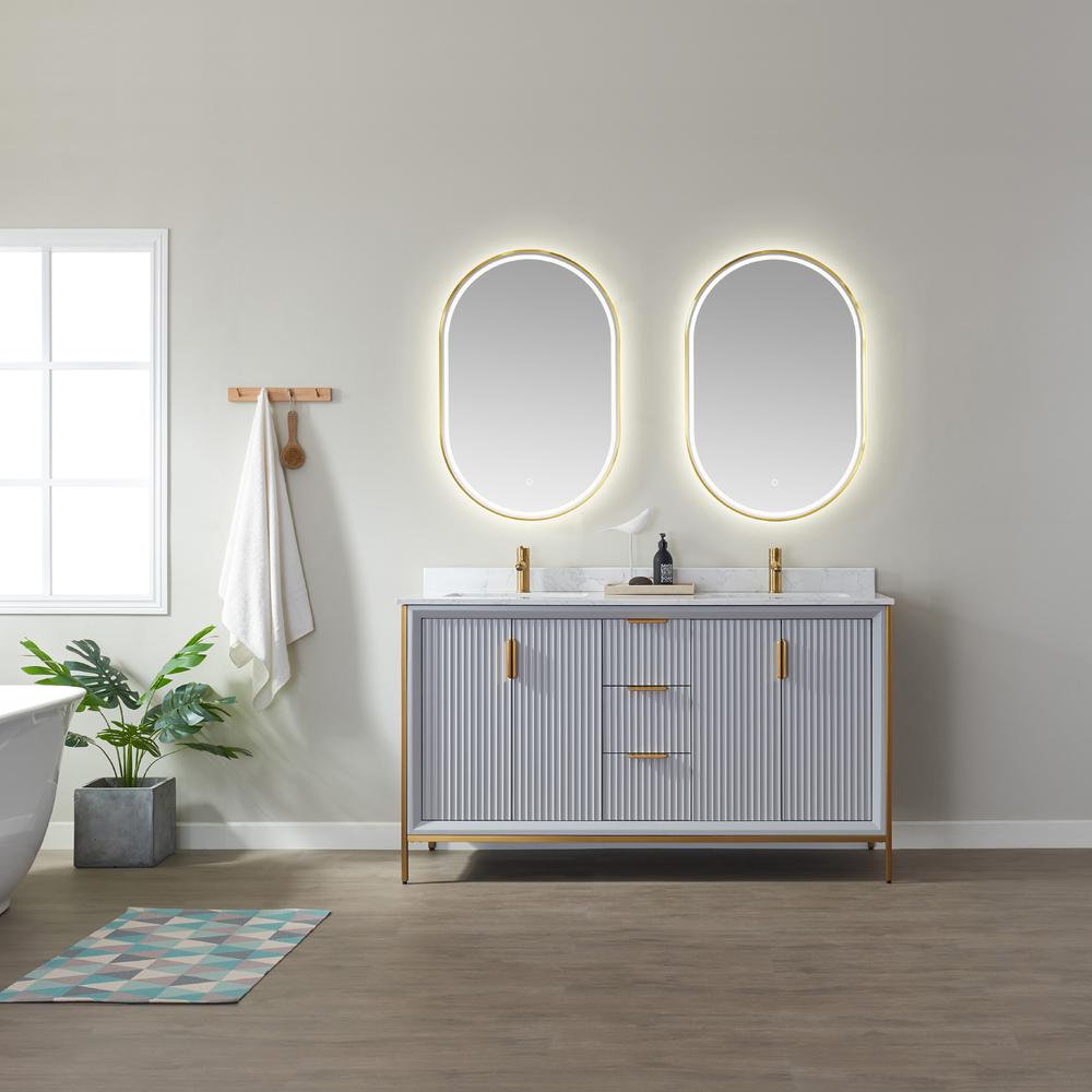 24'' Oval LED Lighted Accent Bathroom/Vanity Wall Mirror. Picture 7