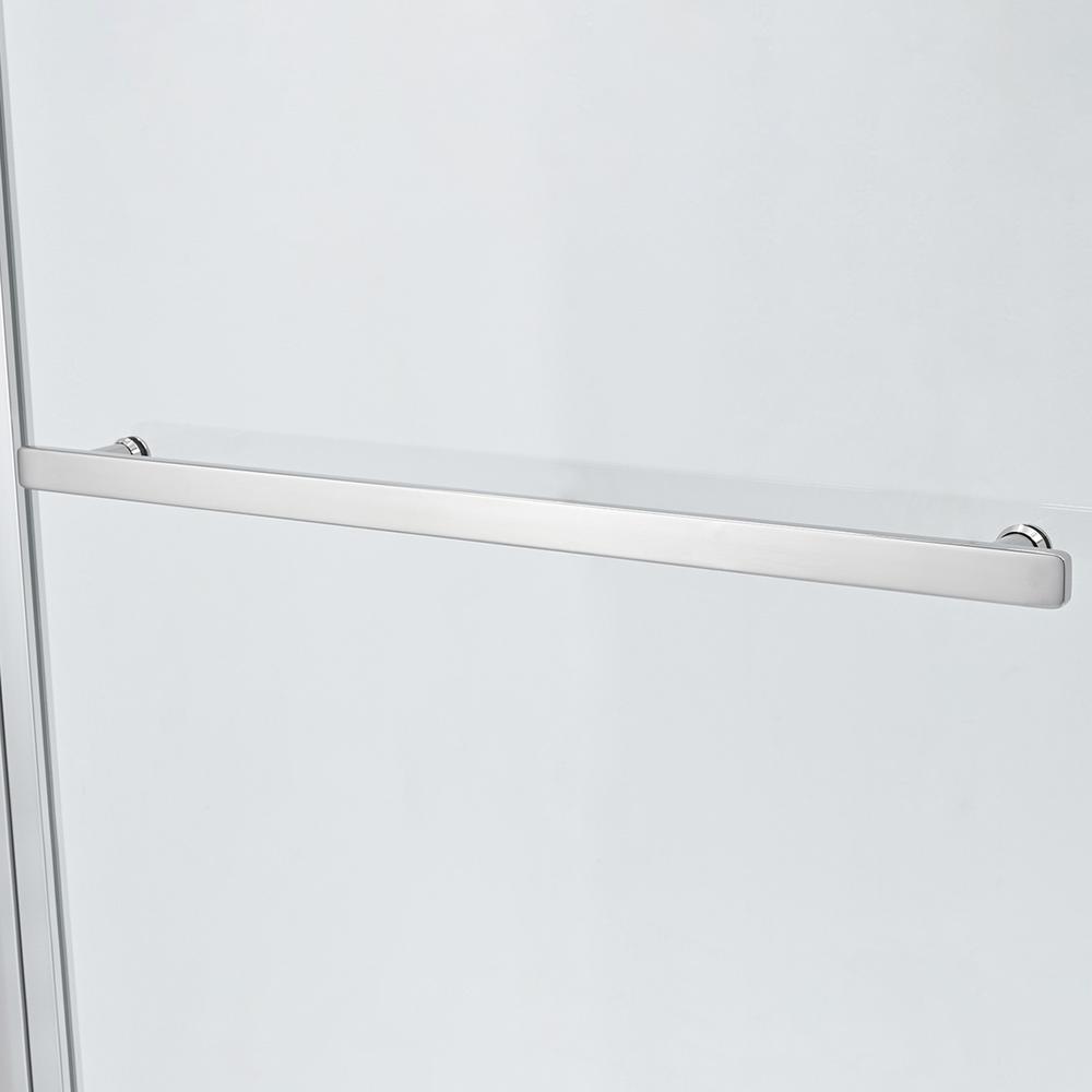 Olivenza 31" W x 55" H Hinged Frameless Tub Door in Polished Chrome. Picture 4