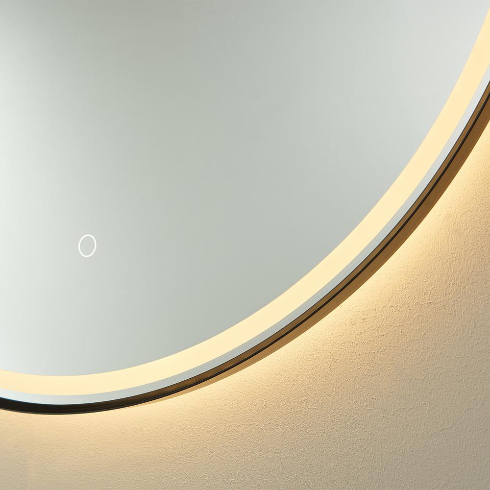 32'' Round LED Lighted Accent Bathroom/Vanity Wall Mirror. Picture 8