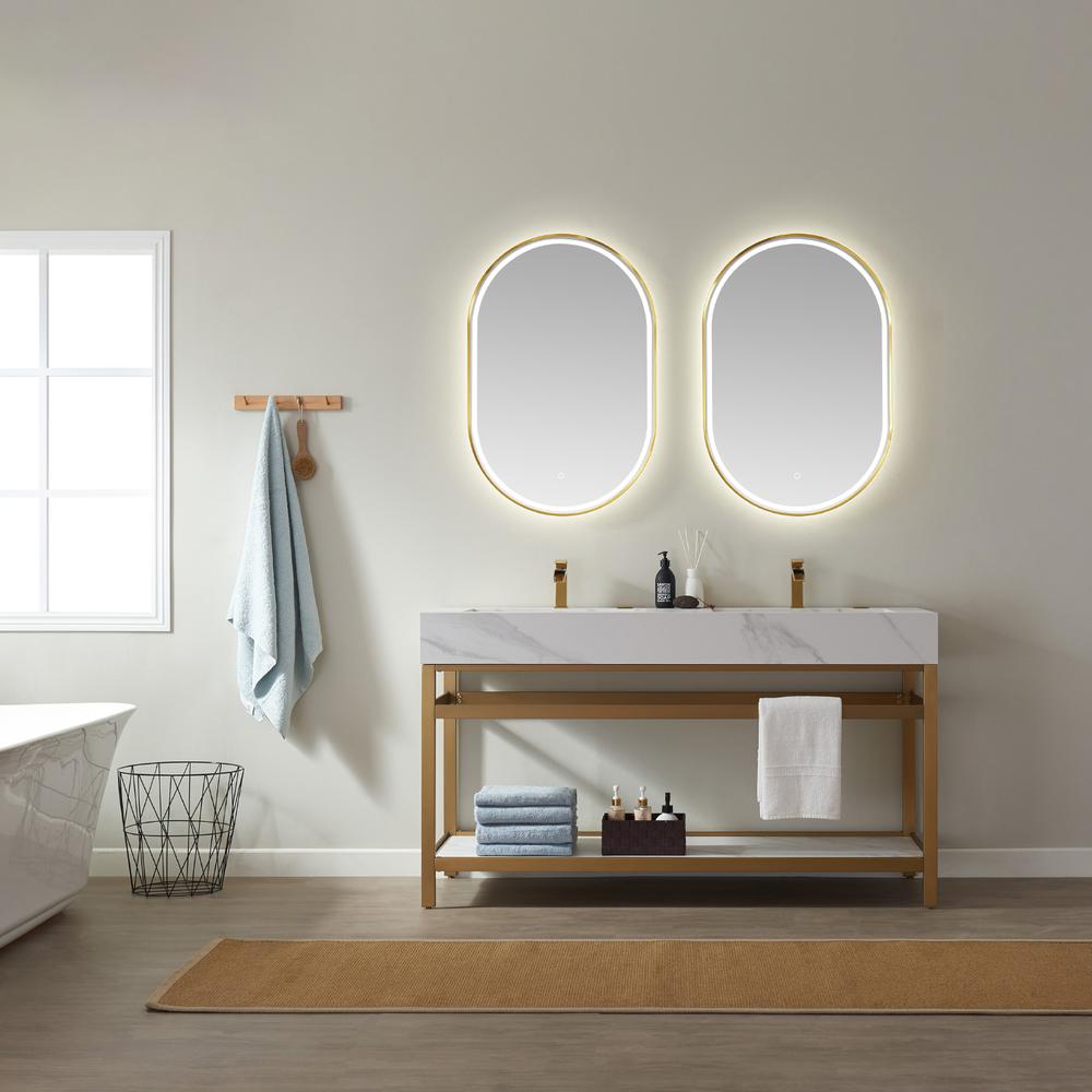 24'' Oval LED Lighted Accent Bathroom/Vanity Wall Mirror. Picture 6