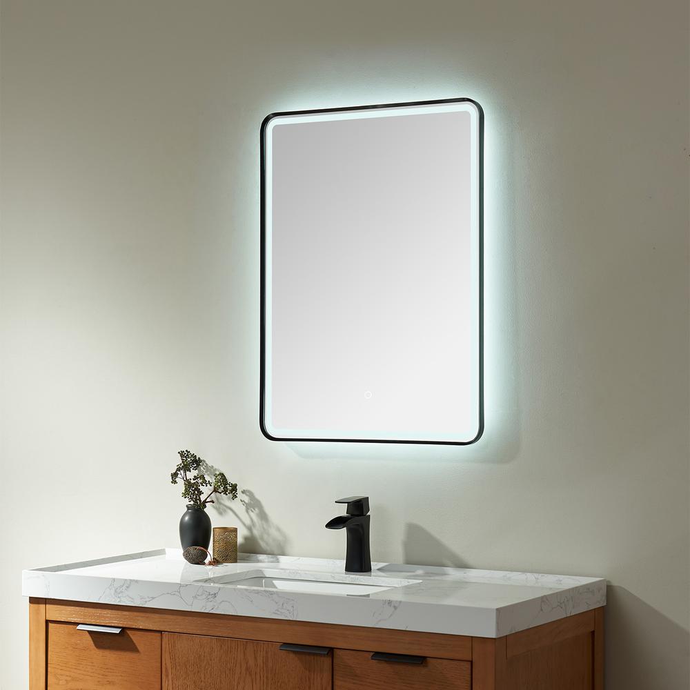 24'' Rectangle LED Lighted Accent Bathroom/Vanity Wall Mirror. Picture 5