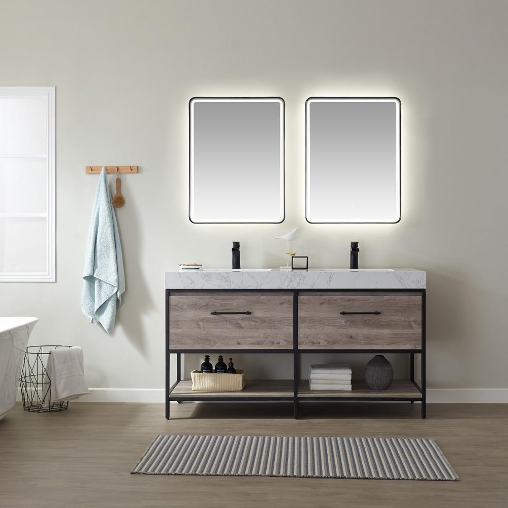 24'' Rectangle LED Lighted Accent Bathroom/Vanity Wall Mirror. Picture 7