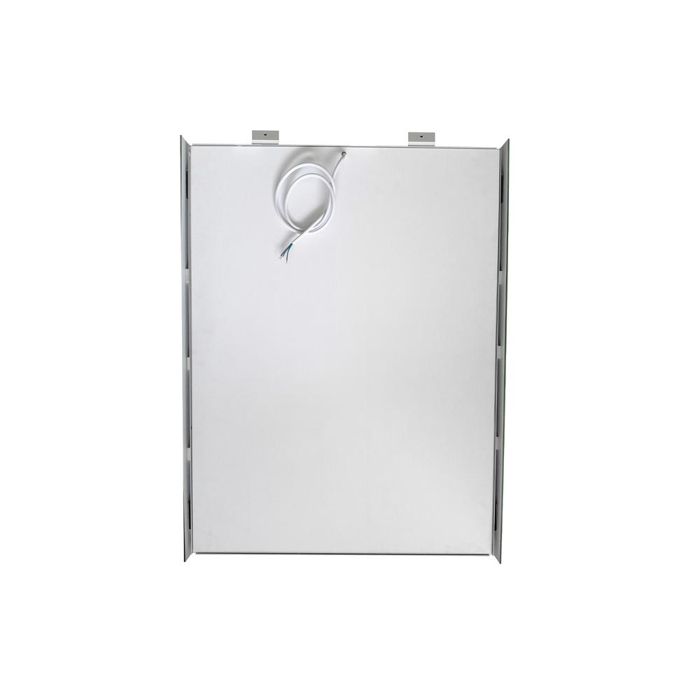24" Rectangle Frameless Lighted Medicine Cabinet Wall Mounted Mirror. Picture 2