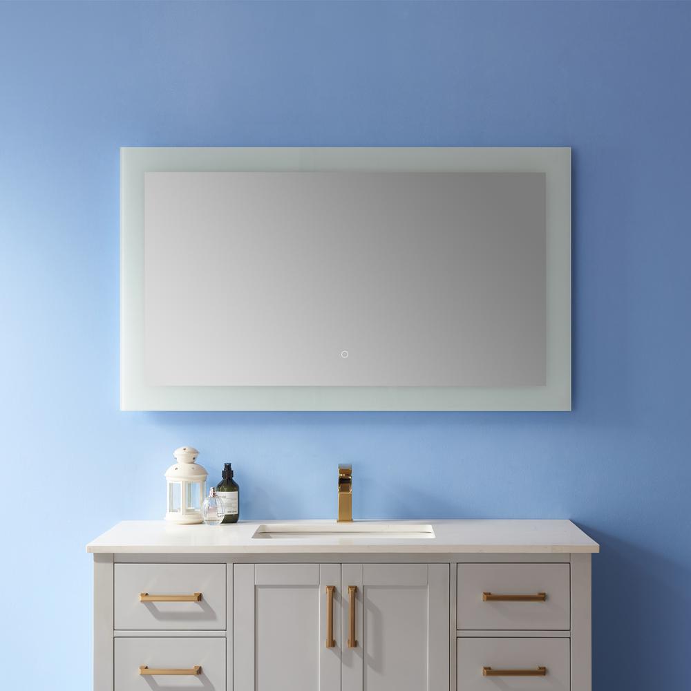 48'' Rectangle LED Lighted Accent Bathroom/Vanity Wall Mirror. Picture 6