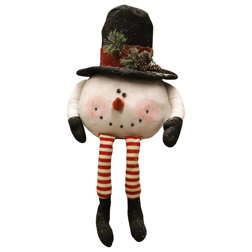 Top Hat Snowman Head with Legs. Picture 1