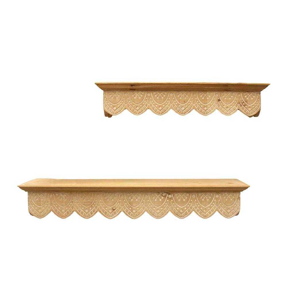 Set of 2 Rectangular Wall Shelves. Picture 1