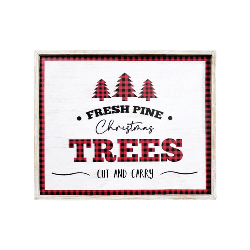 Large Fresh Pine Christmas Tees Lodge Sign. Picture 1