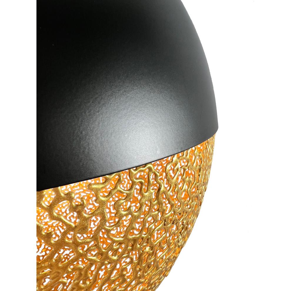 Iktan 1-Light Black and Gold Globe Pendant. Picture 4