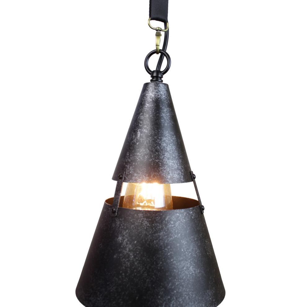 Yalit Industrial 1-Light Black Cone Pendant. Picture 3