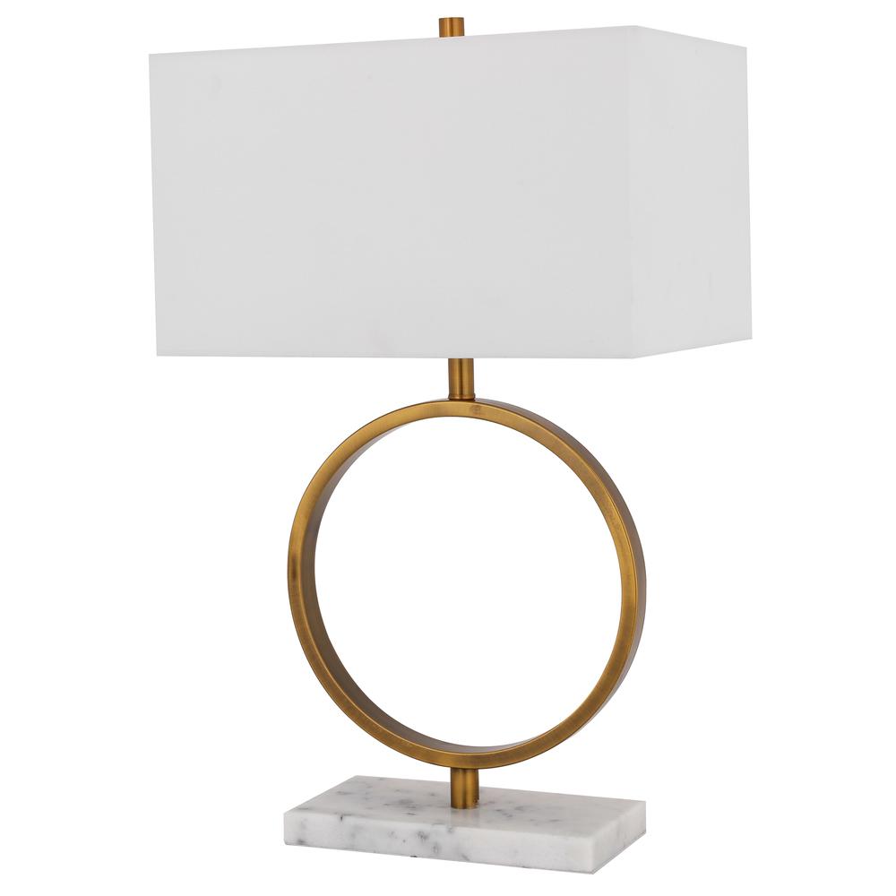 Table Lamp Gold Metal & Marble. Picture 2