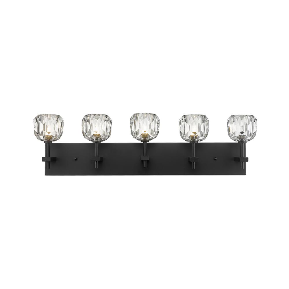 Wall Sconce Black Metal & Crystal. Picture 1