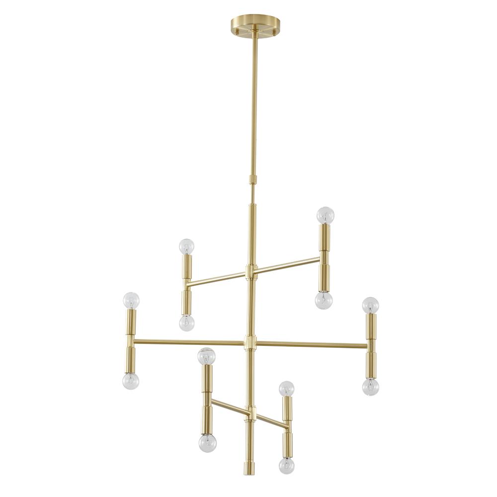 Chandelier Satin Gold Iron. Picture 5