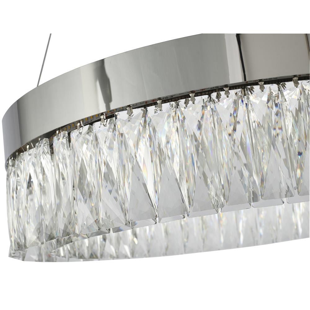 LED Chandelier Chrome Stainless Steel & Crystal. Picture 4