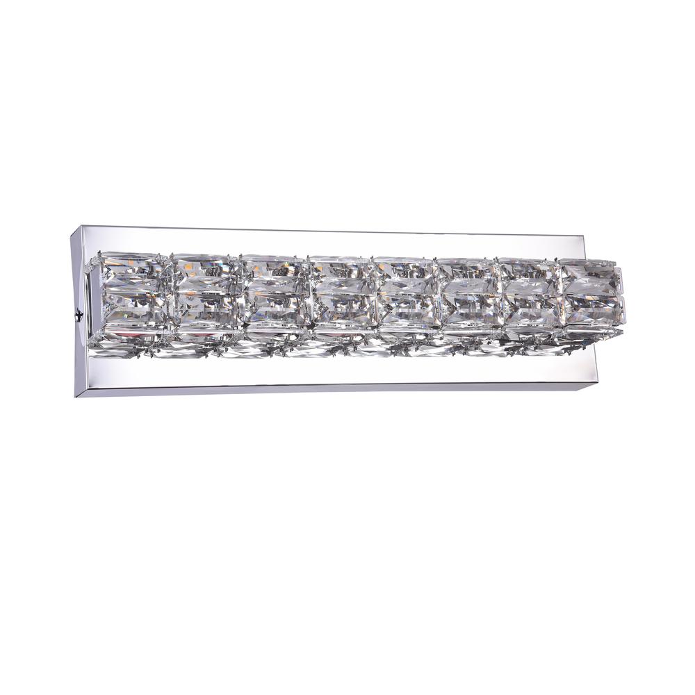 LED Wall Sconce Chrome Metal & Crystal. Picture 2