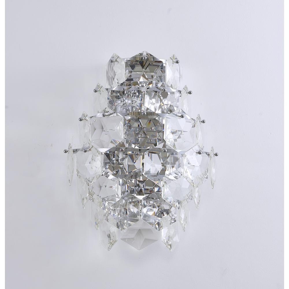 Wall Sconce Chrome Stainless Steel & Crystal. Picture 2