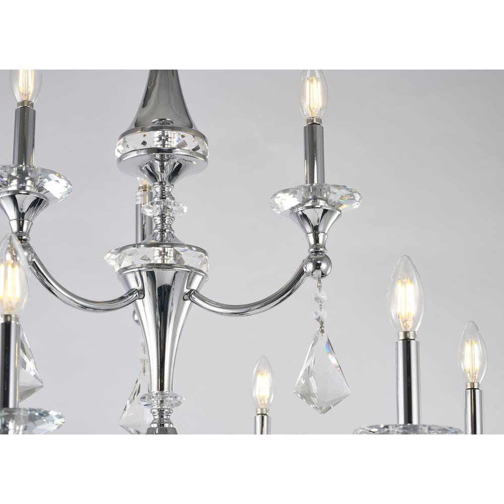 Chandelier Chrome Iron & Crystal. Picture 2