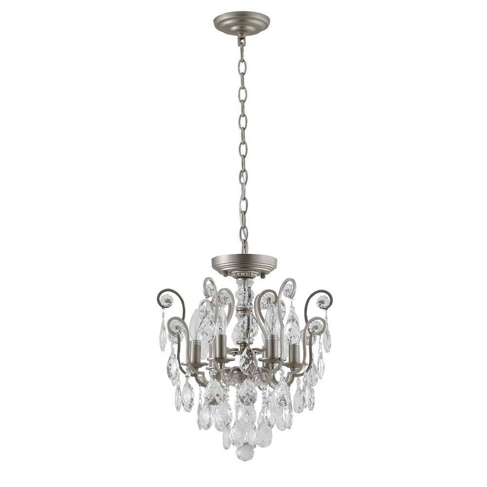 Chandelier Pewter Metal & Crystal. Picture 4