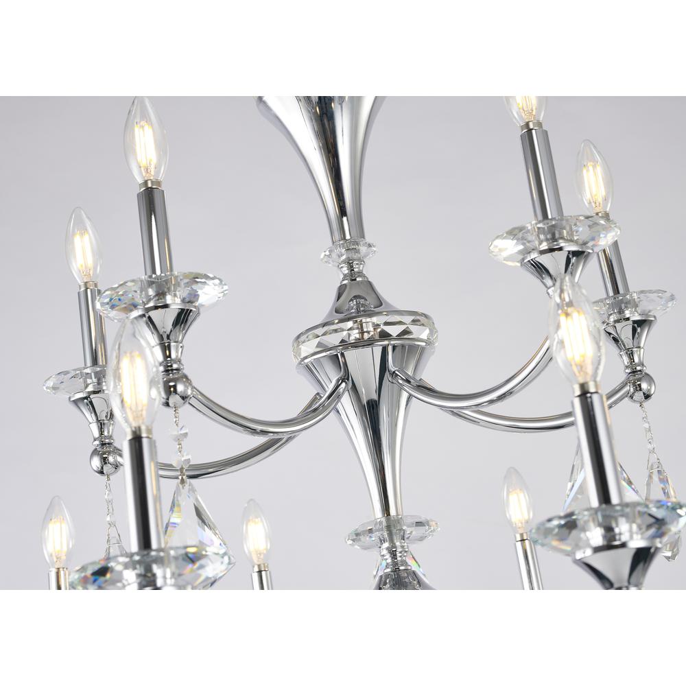 Chandelier Chrome Iron & Crystal. Picture 5