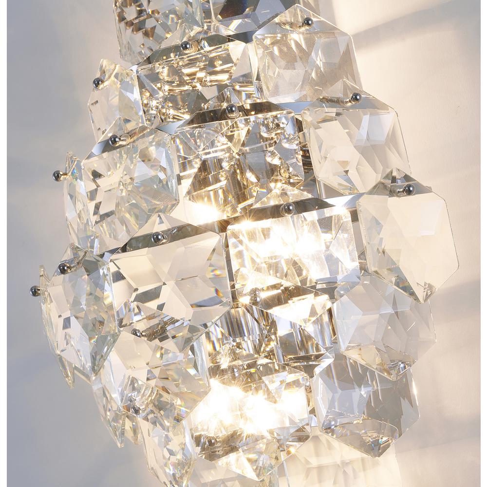 Wall Sconce Chrome Stainless Steel & Crystal. Picture 3