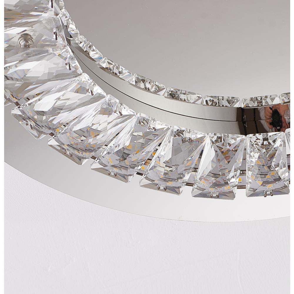 LED Flush Mount Chrome Stainless Steel & Crystal. Picture 2