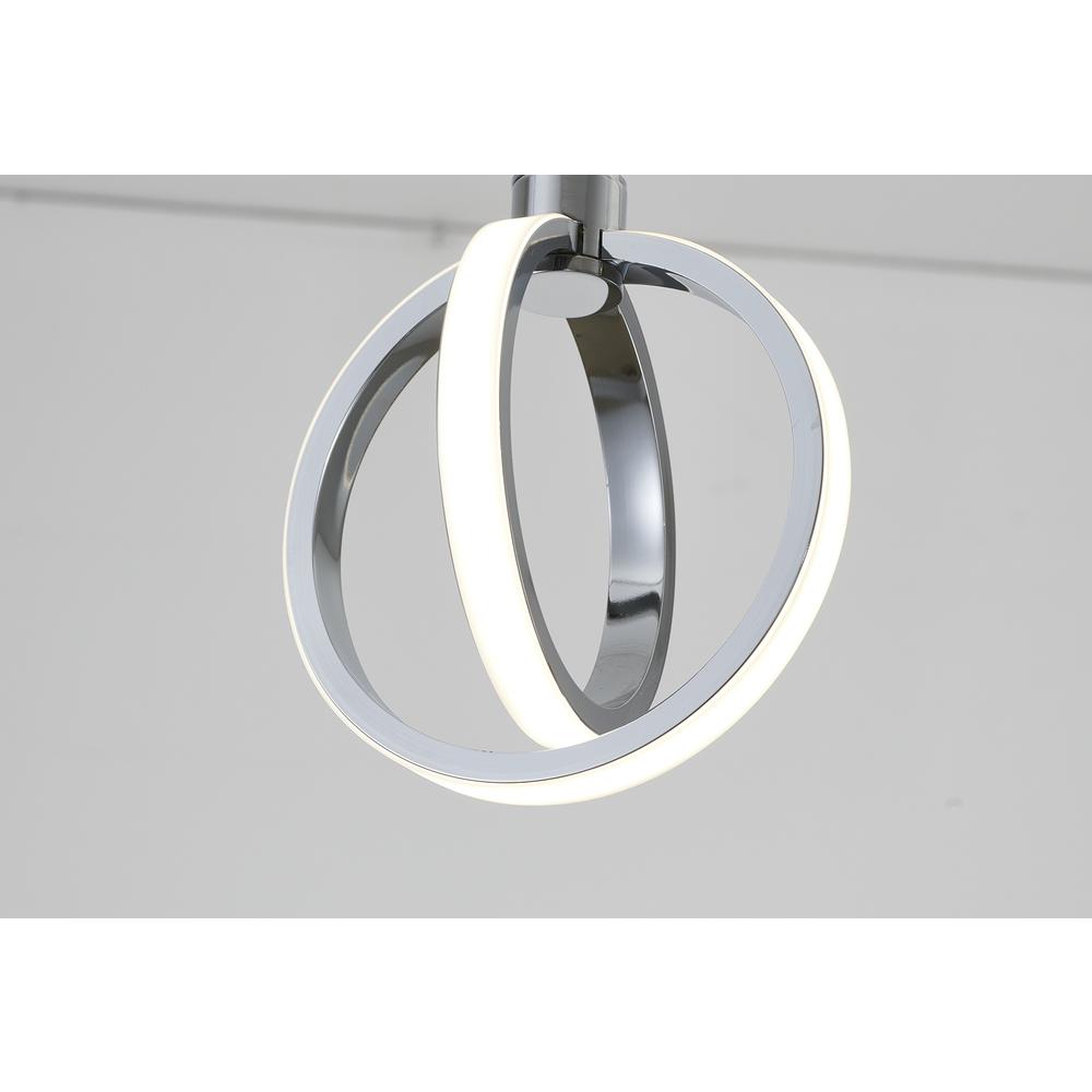 LED Single Pendant Lighting Chrome Metal & Acrylic. Picture 3