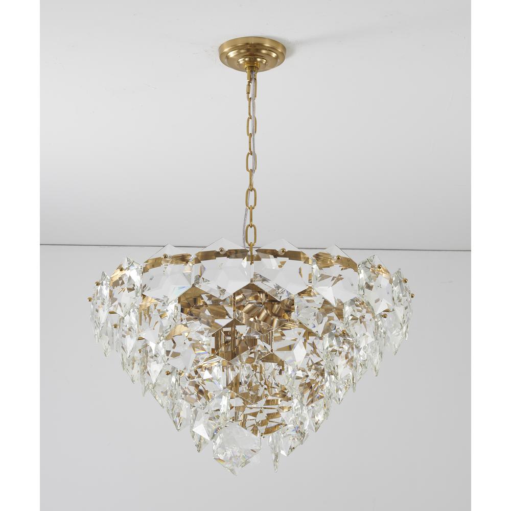 Chandelier Gold Steel & Crystal. Picture 4