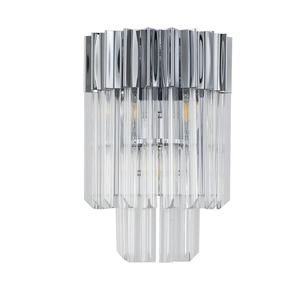 Wall Sconce Chrome Stainless Steel & Crystal. Picture 2