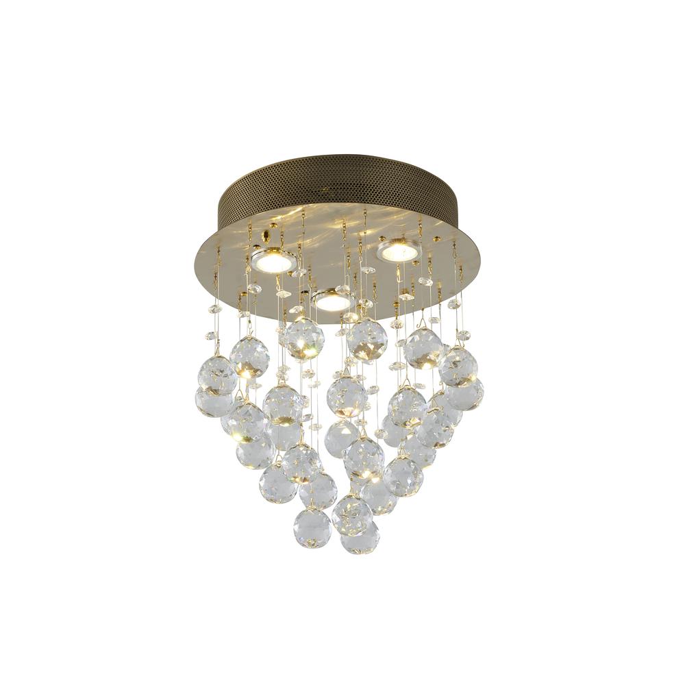 Semi Flush Mount Gold Iron & Crystal. Picture 1