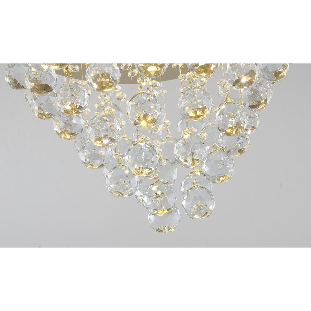 Semi Flush Mount Gold Iron & Crystal. Picture 4