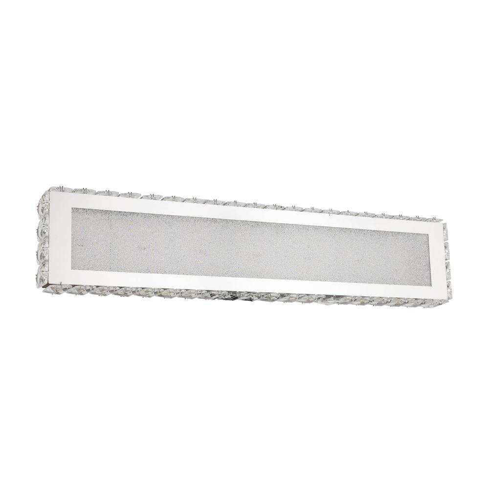 LED Wall Sconce Chrome Stainless Steel & Crystal. Picture 2