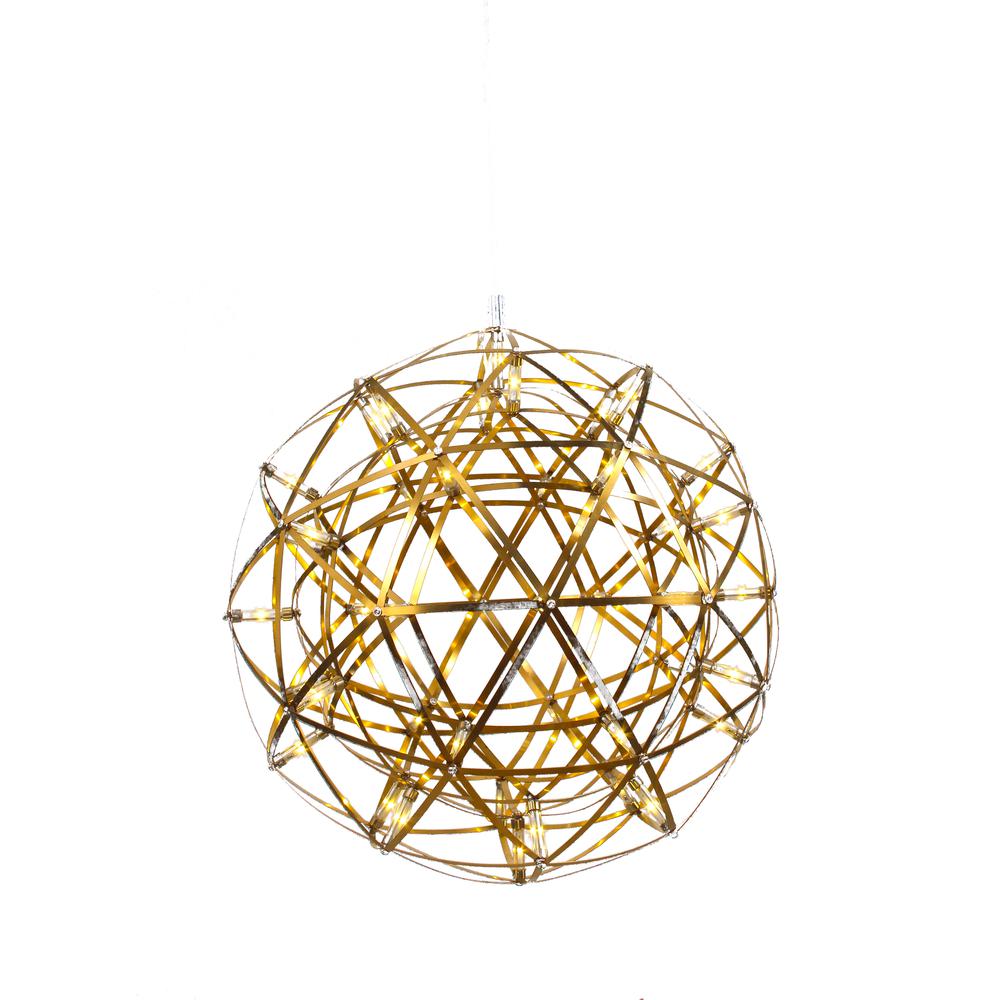 LED Chandelier Gold Stainless Steel. Picture 1