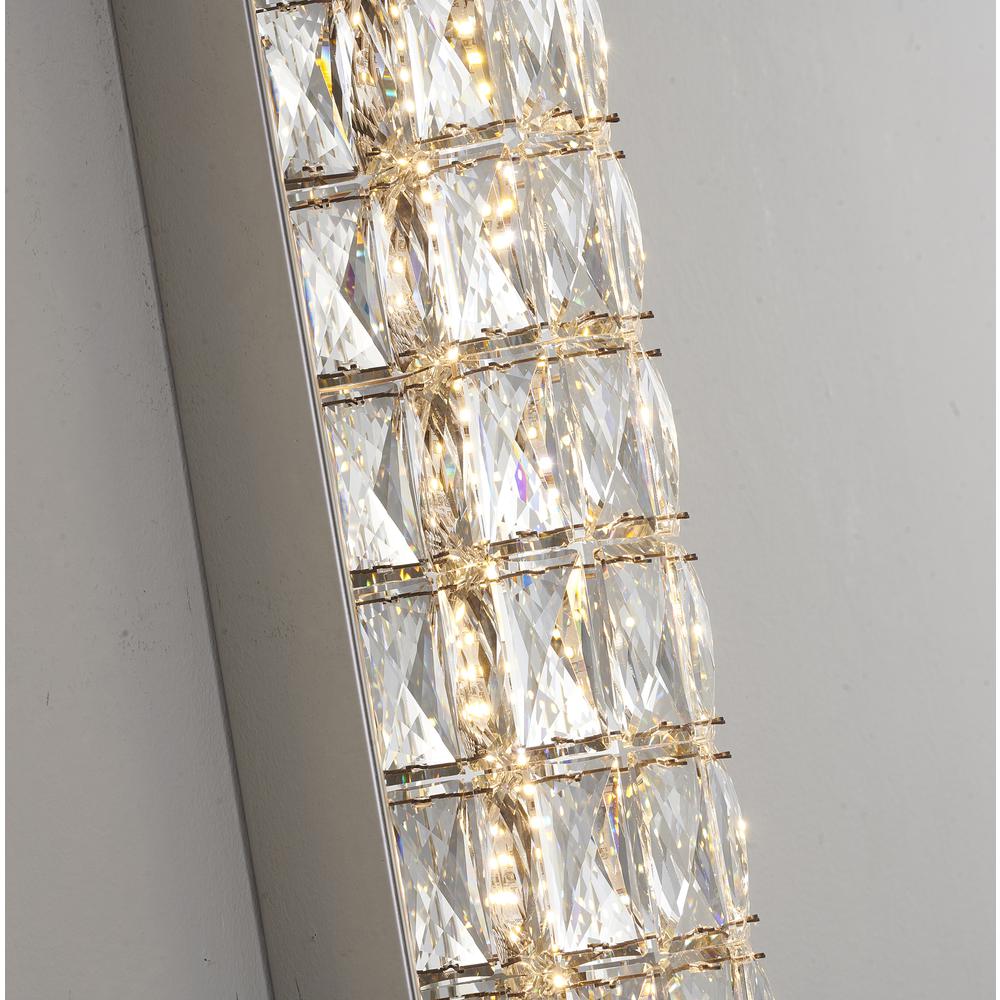 LED Wall Sconce Chrome Metal & Crystal. Picture 4