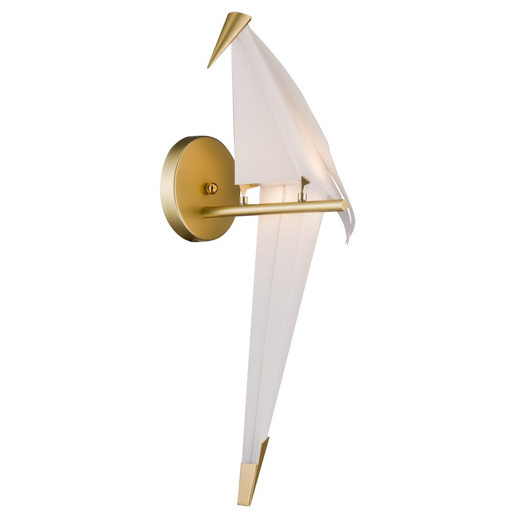 LED Wall Sconce Gold Metal & Acrylic. Picture 1