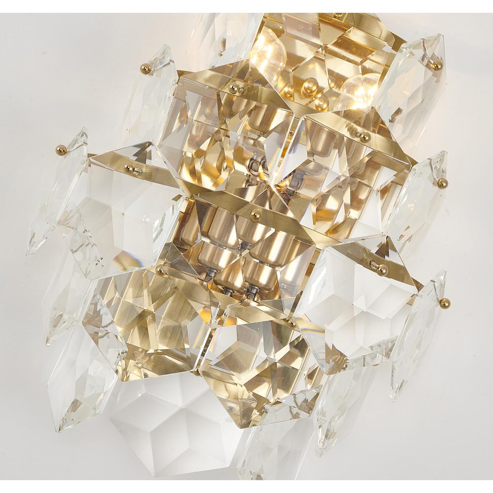 Wall Sconce Gold Stainless Steel & Crystal. Picture 5